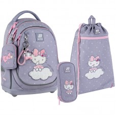 Рюкзак шкільний KITE Education SET_HK25-724S Hello Kitty + (пенал, сумка д/взуття) напівкаркасний /SET_HK25-724S/