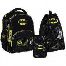 Рюкзак шкільний KITE Education DC25-556M DC Batman + (пенал, сумка д/взуття) каркасний /SET_DC25-556M/