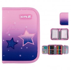 Пенал з наповненням 1 відділення KITE K25-622H-1 Sparkling, з 2-ма клапанами /K25-622H-1/