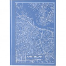 Книга канц. тв.обкл. А4  96арк. # офс. AXENT Maps Amsterdam, блакитний /8422-507-A/
