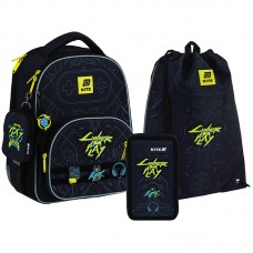 Рюкзак шкільний KITE Education SET_K25-556M-2 Cyber + (пенал, сумка д/взуття) каркасний /SET_K25-556M-2/