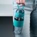 Пляшечка для напоїв KITE 600мл K24-1201-1 пластикова з трубочкою, сіро-зелена /K24-1201-1/