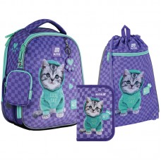 Рюкзак шкільний KITE Education SET_SP25-555S-2 Studio Pets + (пенал, сумка д/взуття) каркасний /SET_SP25-555S-2/