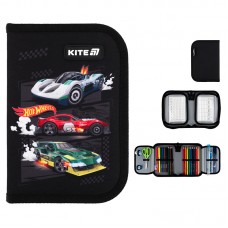 Пенал з наповненням 1 відділення KITE HW25-622H-1 Hot Wheels, з 2-ма клапанами /HW25-622H-1/