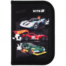 Пенал з наповненням 1 відділення KITE HW25-622H-1 Hot Wheels, з 2-ма клапанами /HW25-622H-1/