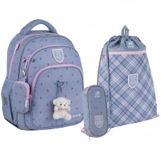 Рюкзак шкільний KITE Education SET_K25-763M-1 College Line Girl + (пенал, сумка для взуття) напівкаркасний /SET_K25-763M-1/