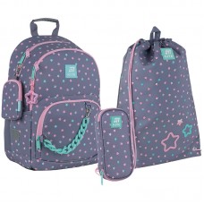 Рюкзак шкільний KITE Education SET_K25-585M-2 Kawaii Star + (пенал, сумка д/взуття) /SET_K25-585M-2/