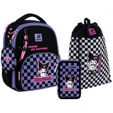 Рюкзак шкільний KITE Education HK25-556M Kuromi + (пенал, сумка д/взуття) каркасний /SET_HK25-556M/