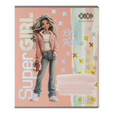 Зошит  18арк. # ZiBi 1761 SUPER GIRL (20) /ZB25.1761K/