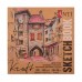 Скетчбук SANTI для графики с крафт бумагой 18x18см 50 л. склейка 80г/м2