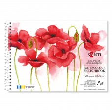 Скетчбук SANTI для акварели А5 20 листов пружина 200г/м2