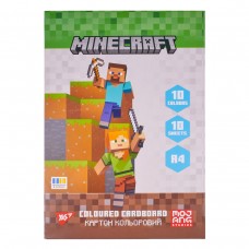 Картон кольоровий А4 10арк. 10кольорів YES 955455 Minecraft (25) /955455/