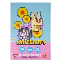 Картон кольоровий А4 10арк. 10кольорів YES 955459 Minecraft.Spring (25) /955459/