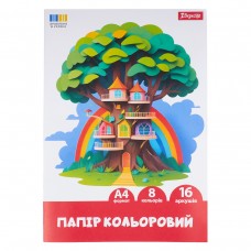 Папір кольоровий односторонній 1Вересня Classic 16 аркушів А4 скоба