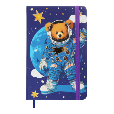 Блокнот ZiBi KIDS Line А6 тв. пал. 80арк. BEAR 116103 синій, на гумці, крем.папір (клітинка) (24) /ZB.116103/