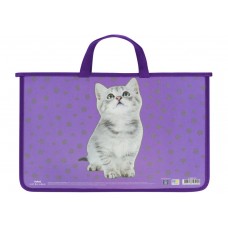 Портфель А4 MAXI 30001-04 "Котик" пласт. на блискавці, дитячий /MX30001-04/