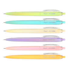 Ручка масляна авт. BUROMAX 8371 PEARL 0,7мм синя, асорті корпусів (12/144) /BM.8371/