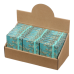 Блокнот BUROMAX А7 80арк. ALMOND BRANCHES 257101-06 бірюзовий, тв.лам.обкл., на гумці, крем.папір (24) /BM.257101-06/