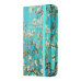 Блокнот BUROMAX А7 80арк. ALMOND BRANCHES 257101-06 бірюзовий, тв.лам.обкл., на гумці, крем.папір (24) /BM.257101-06/