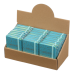 Блокнот BUROMAX А7 80арк. GRADIENT 257104-02 синій, тв.лам.обкл., на гумці, крем.папір (24) /BM.257104-02/