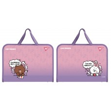Папка для зошитів YES 492315 Line Friends В4, на блискавці з 2-ма ручками, пластик /492315/