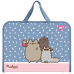 Папка для зошитів YES 492316 Pusheen B4, на блискавці, з 2-ма ручками, пластик /492316/