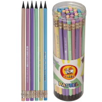 Олівець графітовий CLASS 145 HВ "Pastel" з гумкою, трикутний (48) /145C/