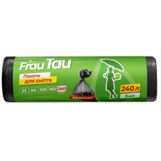 Пакети д/сміття 240л/ 5шт/100х120см LD FRAU TAU (25)
