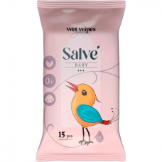 Серветки вологі Salve 15шт. Дитячі (рожеві)