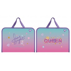 Папка для зошитів YES 492312 Glamour B4, на блискавці, з 2-ма ручками, пластик /492312/