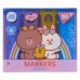 Маркер текстовий Yes Line Friends в наборі 4 шт
