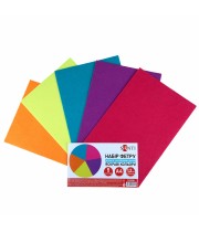 Фетр листовий (поліестер) 21х30см SANTI 743256 170г/м, яскраві кольори, з клейовим шаром (м'який) (5арк.) (ціна за уп.) /743256/