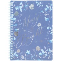 Блокнот AXENT А5 на спір. пласт. обкл. 80арк. 8033-7-A Flower Sym 3 (клітинка) /8033-7-A/