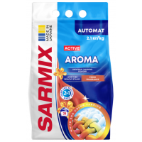 Пральний порошок SARMIX універс. 2100г Active Aroma, д/всіх видів білизни (6)