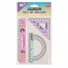 Набір лінійок 15см YES 370689 (3пр.) Minecraft.Spring /370689/