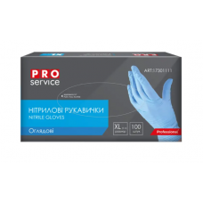 Рукавички гумові PROService 100шт. нітрилові неопудрені нестерильні, XL (великі) св.-сині /17301111/