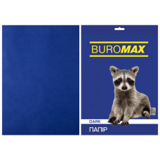 Папір кольоровий 80г/м, А4 50арк. BUROMAX 2721450-02, DARK т.-синій /BM.2721450-01/