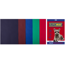 Папір кольоровий 80г/м, А4 5кол./10шт./50арк. BUROMAX 2721450-99, DARK /BM.2721450-99/