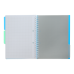Блокнот BUROMAX А4 на спір. пласт. обкл. з розділ. 120арк. BRIGHT 24345912-02 синій (36) /BM.24345912-02/