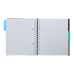Блокнот BUROMAX B5 на спір. пласт. обкл. з розділ. 120арк. CLASSIC 24355911-01 чорний (48) /BM.24355911-01/