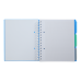 Блокнот BUROMAX B5 на спір. пласт. обкл. з розділ. 120арк. CLASSIC 24355911-02 синій (48) /BM.24355911-02/