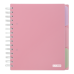 Блокнот BUROMAX B5 на спір. пласт. обкл. з розділ. 120арк. PASTEL 24355912-10 рожевий (48) /BM.24355912-10/