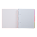 Блокнот BUROMAX B5 на спір. пласт. обкл. з розділ. 120арк. PASTEL 24355912-10 рожевий (48) /BM.24355912-10/