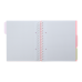 Блокнот BUROMAX B5 на спір. пласт. обкл. з розділ. 120арк. PASTEL 24355912-10 рожевий (48) /BM.24355912-10/