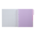Блокнот BUROMAX B5 на спір. пласт. обкл. з розділ. 120арк. PASTEL 24355912-26 бузковий (48) /BM.24355912-26/