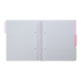 Блокнот BUROMAX B5 на спір. пласт. обкл. з розділ. 120арк. PASTEL 24355912-26 бузковий (48) /BM.24355912-26/