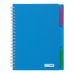 Блокнот BUROMAX B6 на спір. пласт. обкл. з розділ. 100арк. BRIGHT BM.24365912-02 синій (72) /BM.24365912-02/