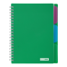 Блокнот BUROMAX B6 на спір. пласт. обкл. з розділ. 100арк. BRIGHT BM.24365912-04 зелений (72) /BM.24365912-04/