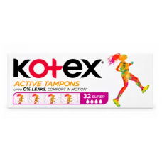 Тампони Kotex Ultra Active Super 32шт
