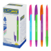 Ручка кулькова BUROMAX 8124-01 BLOOM синя, корпус асорті (50) /BM.8124-01/